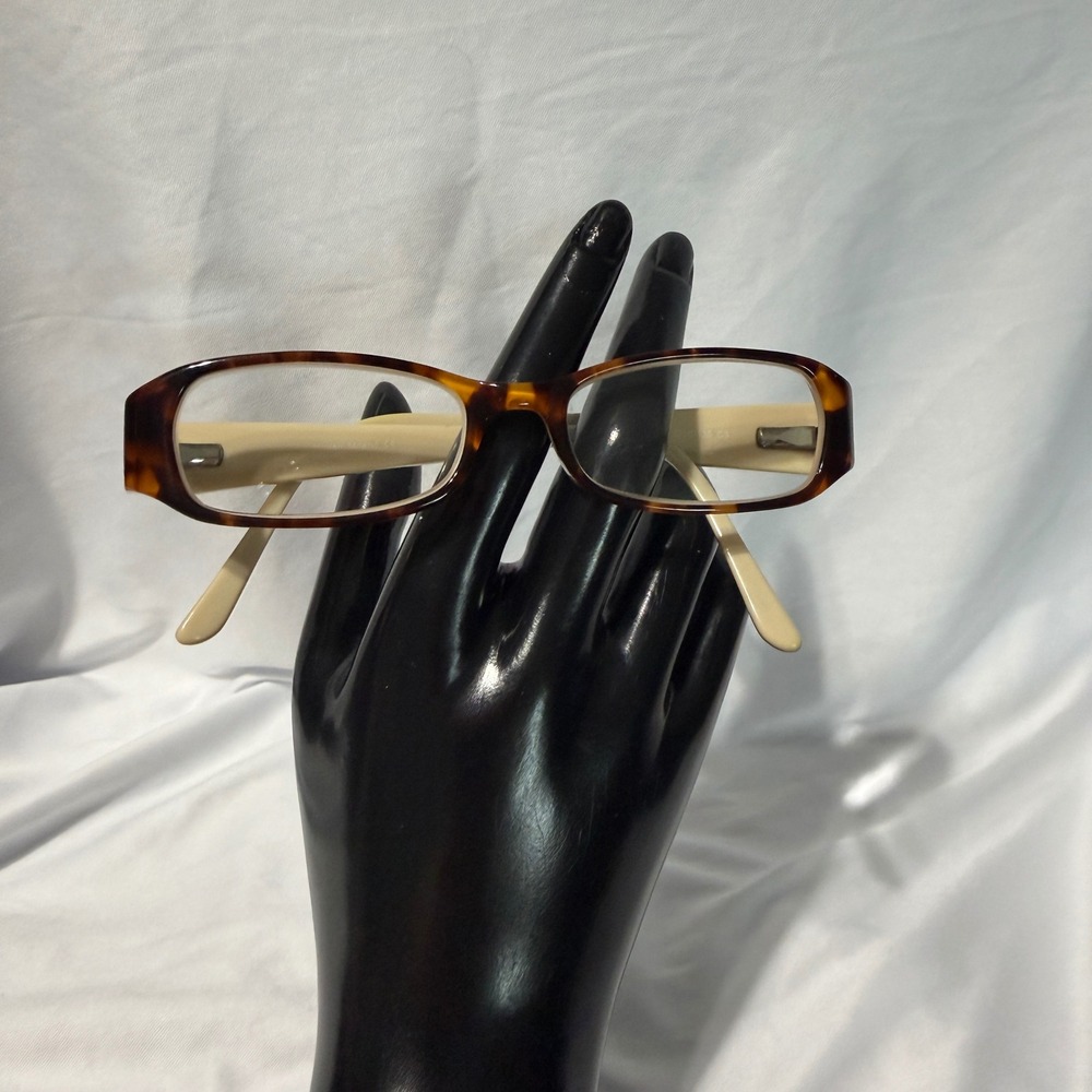 Huveli Milano Eyeglasses Womens 47-16-135 Brown Tortoise Shell‎ Beige Rectangle